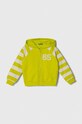 Дитяча кофта United Colors of Benetton з капюшоном зелений 3BC1G502Z.P.Seasonal