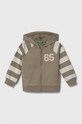 Детская кофта United Colors of Benetton с капюшоном зелёный 3BC1G502Z.P.Seasonal