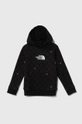 чорний Дитяча бавовняна кофта The North Face DREW PEAK LIGHT P/O HOODIE PRINT Для хлопчиків