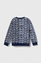 Detská bavlnená mikina Guess N4GQ00.KA6R3.PPYH tmavomodrá SS24