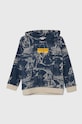 Guess bluza bawełniana dziecięca z kapturem niebieski N4GQ01.KA6R3.PPYH
