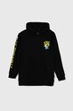 Vans bluza dziecięca EYEBALLIE HOODIE z kapturem czarny VN000GUQBLK