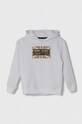 Детская хлопковая кофта Pepe Jeans BARNEY с капюшоном белый PB581604