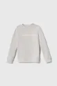 серый Детская хлопковая кофта Calvin Klein Jeans Для мальчиков