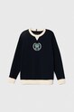 Detská bavlnená mikina Tommy Hilfiger bavlna tmavomodrá KB0KB08826.128.176.PPYH