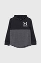 Under Armour bluza dziecięca Boys Rival Terry z kapturem czarny 1383132