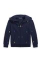 Dječja dukserica Polo Ralph Lauren s kapuljačom mornarsko plava 322846209007