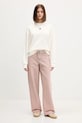 Tommy Jeans pamut melegítőfelső DW0DW17325 bézs AW25