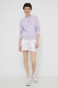 Tommy Jeans felpa in cotone DW0DW17325 violetto AW24