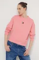 roza Bombažen pulover Tommy Jeans