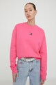 Tommy Jeans bluza bawełniana różowy DW0DW17325