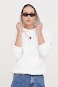 Tommy Jeans pamut melegítőfelső DW0DW17326 fehér AW24