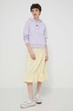 Bavlnená mikina Tommy Jeans DW0DW17326 fialová AW24