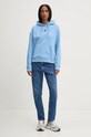 Bavlněná mikina Tommy Jeans DW0DW17326 modrá AW24