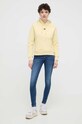 Bavlnená mikina Tommy Jeans DW0DW17326 žltá AW24