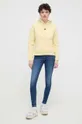 Βαμβακερή μπλούζα Tommy Jeans κίτρινο