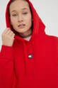 Tommy Jeans bluza bawełniana czerwony DW0DW17326