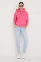 Tommy Jeans pamut melegítőfelső DW0DW17326 rózsaszín AW24