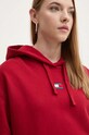Bavlněná mikina Tommy Jeans burgundské DW0DW17326