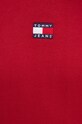 Bavlněná mikina Tommy Jeans DW0DW17326 burgundské