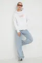 Bombažen pulover Tommy Jeans bela