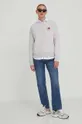 Bavlnená mikina Tommy Jeans sivá