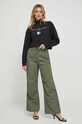 Calvin Klein Jeans felső J20J222545 fekete SS24