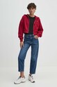 Calvin Klein Jeans bluza J20J222885 bordowy AW24