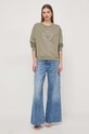 Pinko bluza bawełniana 100534.A1R8 zielony SS24