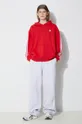 Mikina adidas Originals 3-Stripes Hoodie OS červená