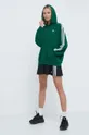 Pulover adidas Originals 3-Stripes Hoodie OS zelena