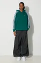 Mikina adidas Originals 3-Stripes Hoodie OS zelená