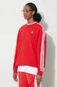 red adidas Originals sweatshirt 3-Stripes Crew OS