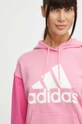 roza Pamučna dukserica adidas