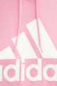 Bavlněná mikina adidas IR5450 růžová