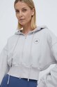 adidas by Stella McCartney hanorac de bumbac gri IT8268