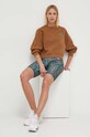 adidas by Stella McCartney bluză trening Timber IT8282 maro SS24