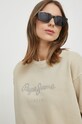 Pepe Jeans hanorac de bumbac bej PL581402