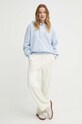 Tommy Hilfiger bluza bawełniana WW0WW41236 niebieski SS24