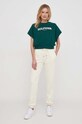 Tommy Hilfiger bluza bawełniana WW0WW41240 zielony SS24