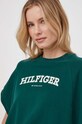 Tommy Hilfiger bluza bawełniana zielony WW0WW41240