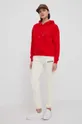 Bombažen pulover Tommy Hilfiger rdeča