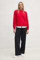Tommy Hilfiger bluza bawełniana WW0WW41246 czerwony SS25