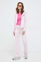 Juicy Couture bluză din velur JCAP176.381 roz SS24