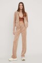 Βελούδινη μπλούζα Juicy Couture JCAP176G.506 μπεζ SS24