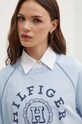 Памучен суичър Tommy Hilfiger син WW0WW41239