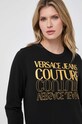 Βαμβακερή μπλούζα Versace Jeans Couture μαύρο 76HAIC00