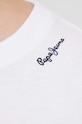 Pepe Jeans hanorac de bumbac PL581433 alb