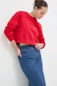 czerwony Moschino Jeans bluza bawełniana