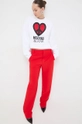 Moschino Jeans felpa in cotone bianco